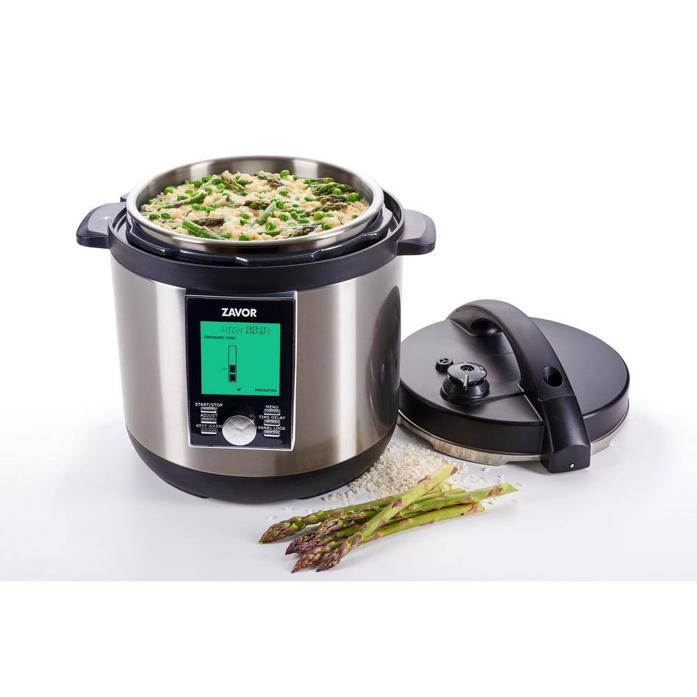 Zavor LUX LCD 8 Qt. Stainless Steel Electric Pressure Cooker with Stainless Steel Cooking Pot ZSELL03