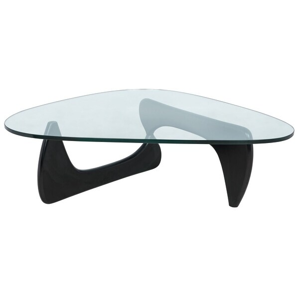 LeisureMod Imperial Triangle Tempered Glass Coffee Table