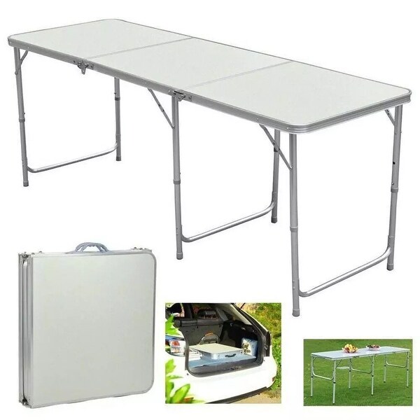 Portable Aluminum 6ft Folding Table In/Outdoor