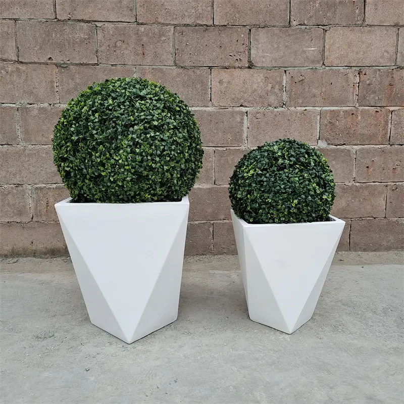 New Type Custom Design Fiber Clay Flower Pottery Manufactures Supply Durable Strength Flower Pots   Planters