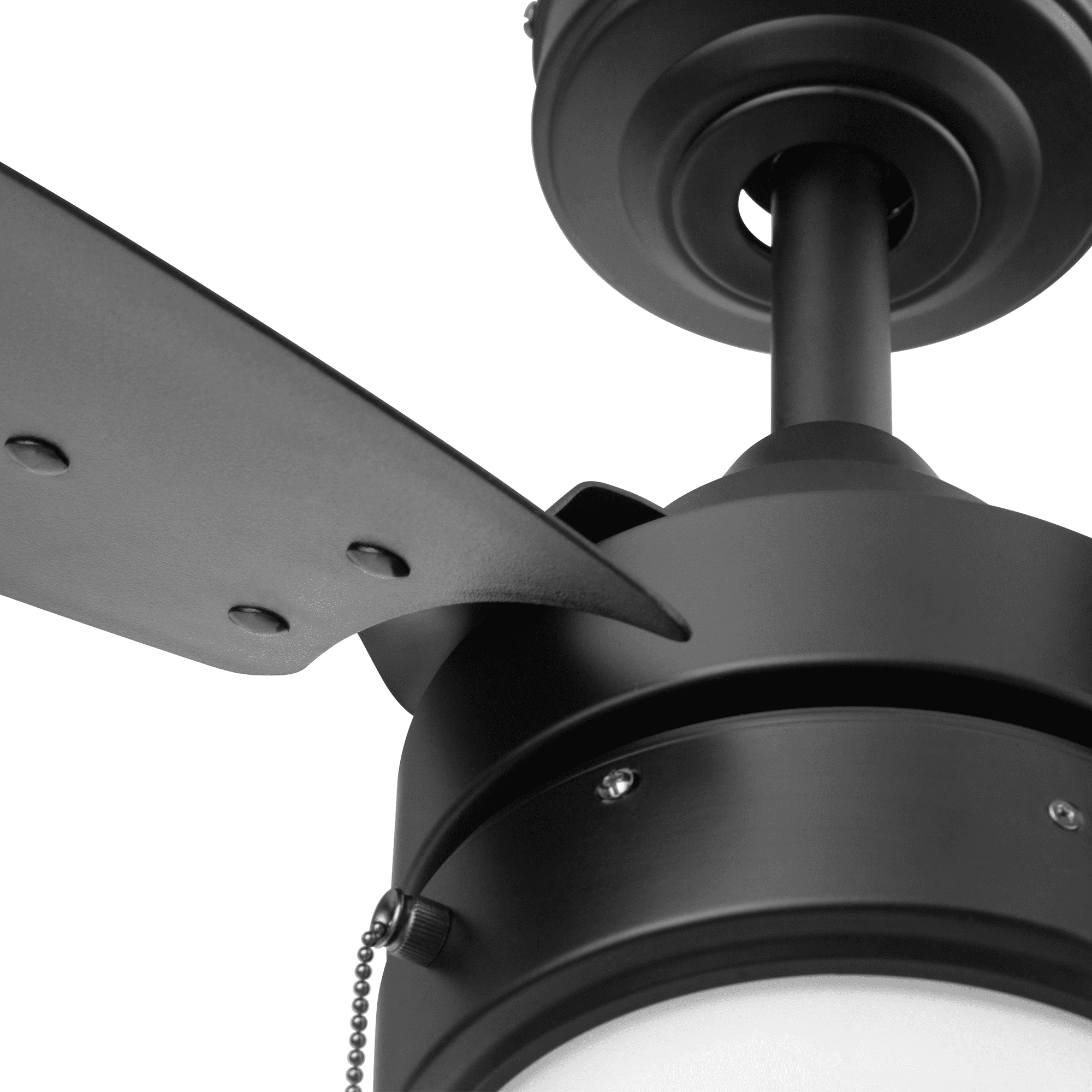 Better Homes and Gardens 56” Black Indoor/Outdoor Ceiling Fan with 3 Blades， Light Kit， Pull Chains and Reverse Airflow