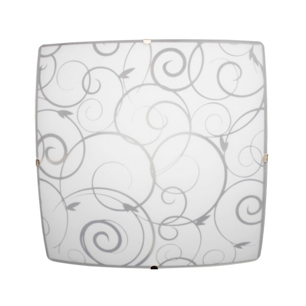 Flushmount Ceiling Light With Scroll Swirl Design White Simple Designs