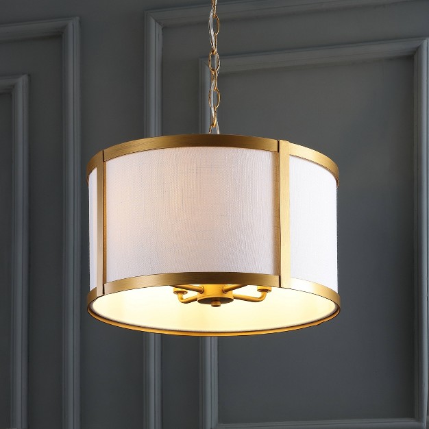 Metal Thatcher Pendant Ceiling Light includes Energy Efficient Light Bulb Gold Jonathan Y