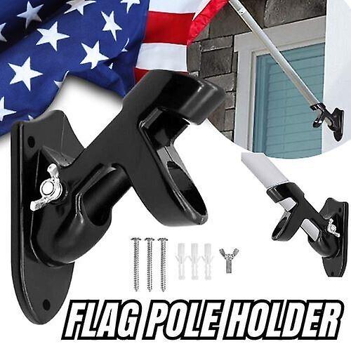 Flag Pole Holder Mount 1'' Two-position Metal Mounting Bracket For House