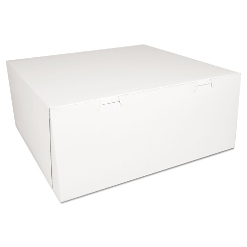 SCT Bakery Boxes， White， Paperboard，14 x 14 x 6， 50/Carton (0993)