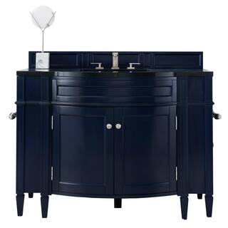 James Martin Vanities Brittany 46.5 in. W x 23 in.D x 32.8 in. H Single Bath Vanity Cabinet Without Top in Victory Blue 650-V46-VBL