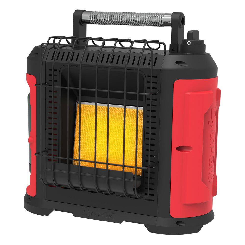 Dyna-Glo Grab N Go 10000 BTU Portable Radiant Propane Gas Recreational Heater in Red HA10R