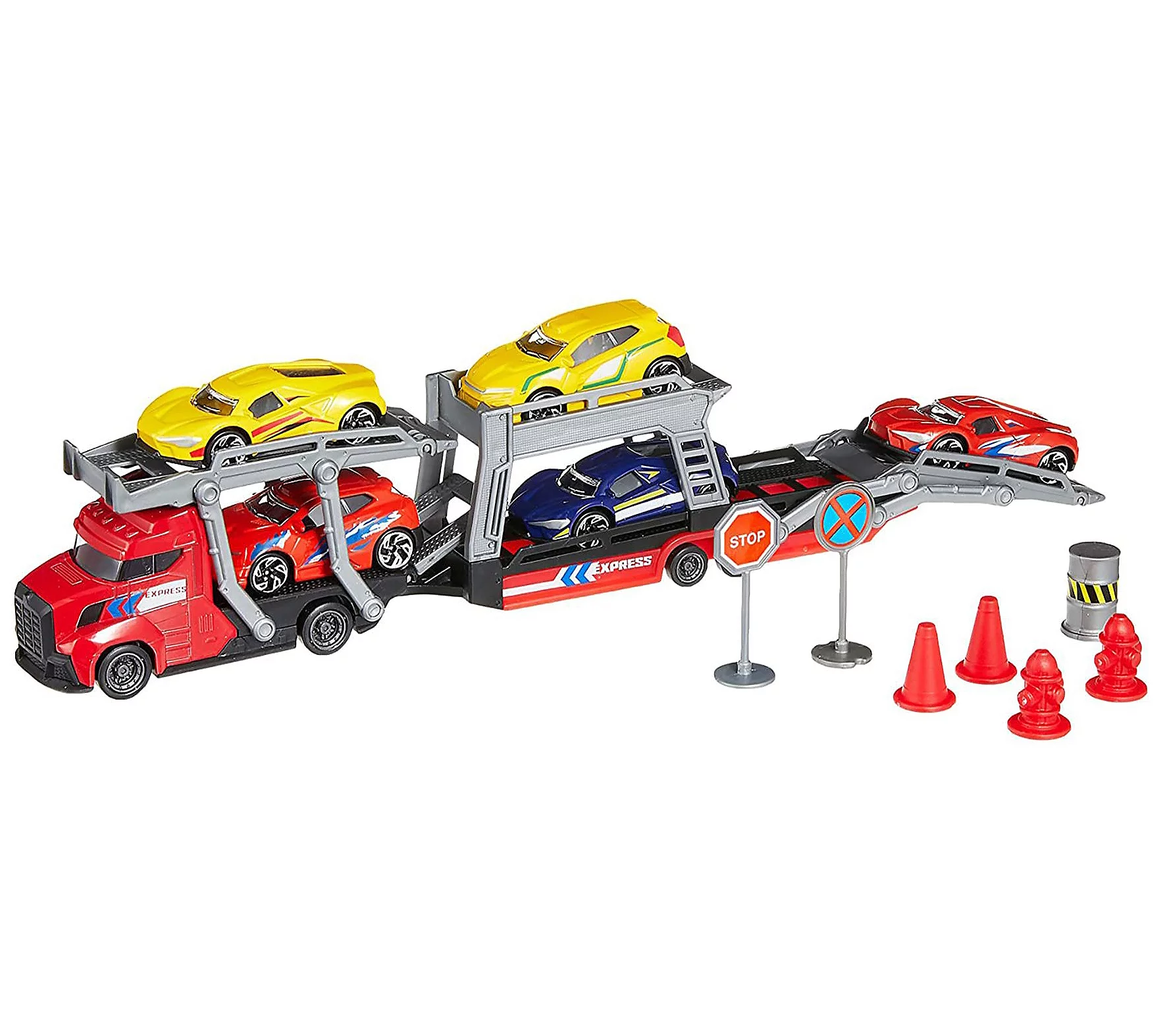 Dickie Toys Transporter Set With 5 Die-Cast Cars