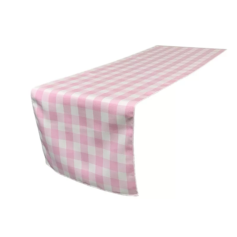 Polyester Gingham Checkered 14 By 108-inch Table Runner