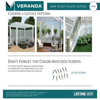 Veranda 8 ft. White Vinyl Lattice Divider 70707