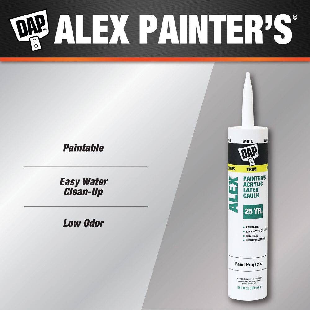 DAP Alex Painter's 10.1 oz. White All-Purpose Acrylic Latex Caulk 18609