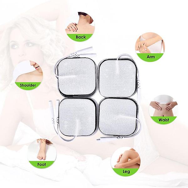 New 10pcs 4x4cm Replacement Self-adhesive Digital Therapy Massage Electrode Pads