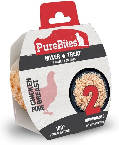 PureBites Mixers 100% Chicken Breast in Water Grain-Free Cat Food Trays