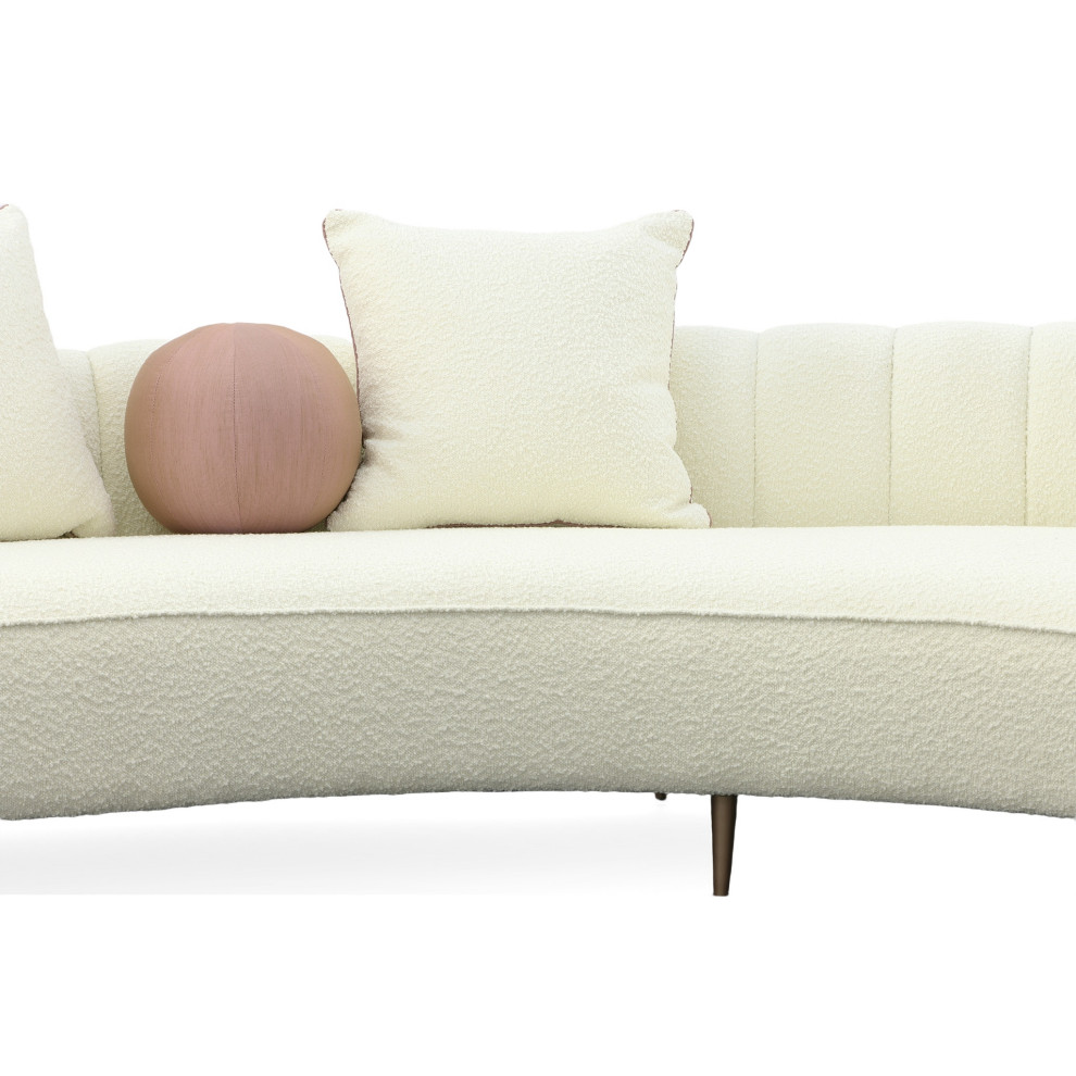 Modrest Maveric Modern Cream Fabric Chaise   Midcentury   Indoor Chaise Lounge Chairs   by Vig Furniture Inc.  Houzz