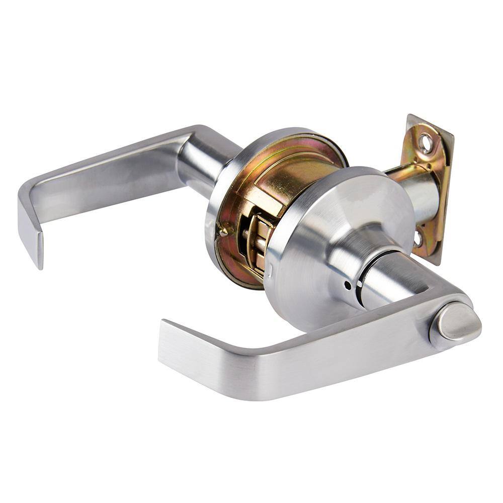 Universal Hardware Universal Hardware Light Duty Commercial Privacy (bedbath) Lever ADA UL 3-Hr Fire ANSI Grade 2 Satin Chrome Finish UH40048