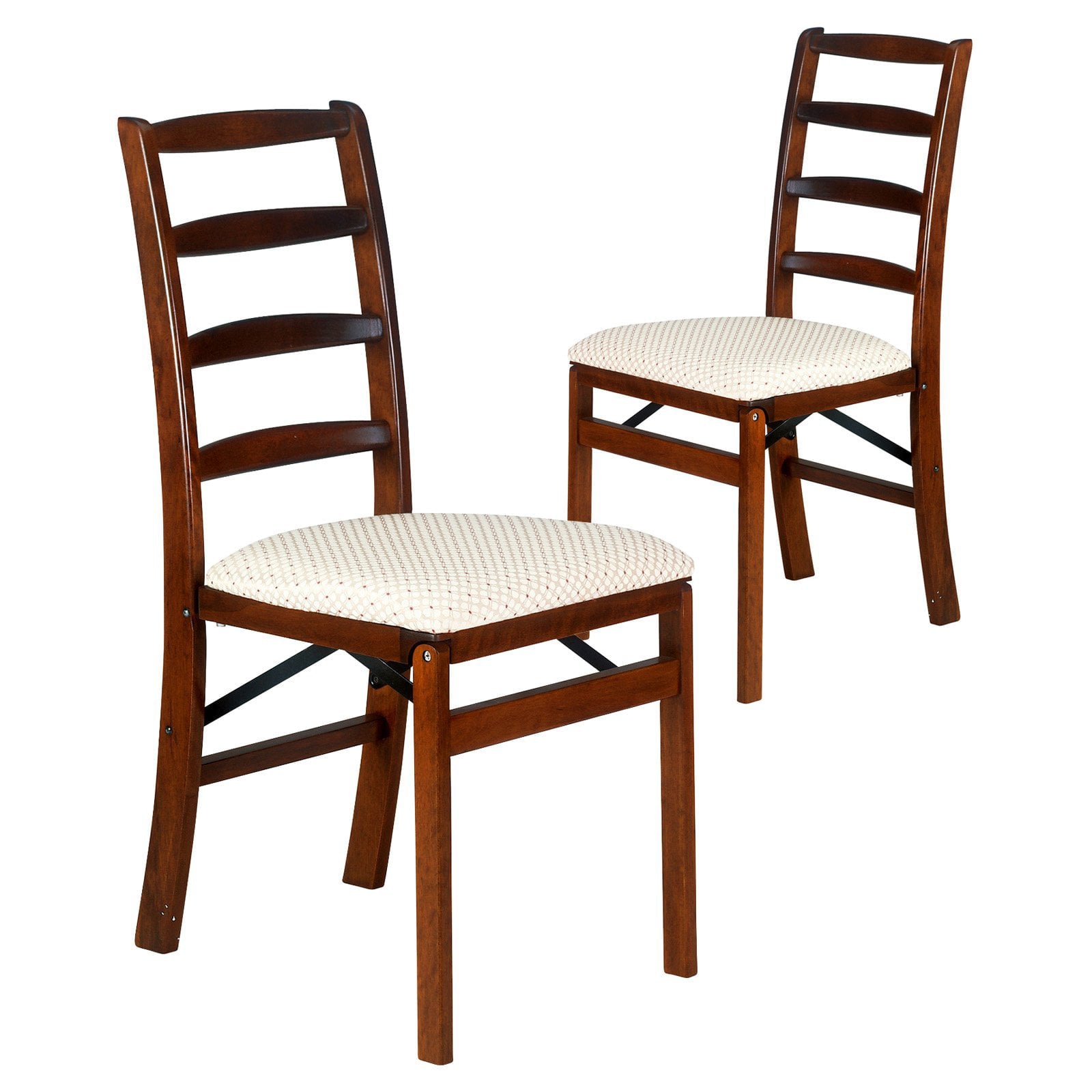 Stakmore Shaker Ladderback Upholstered Folding Chair - Set of 2