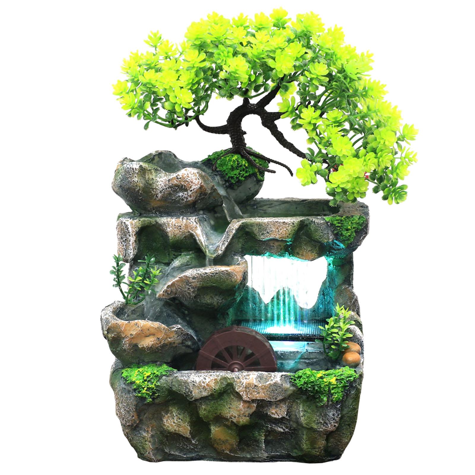 Indoor Water Fountains Crafts Table Rockery Waterfall Fountain Decor