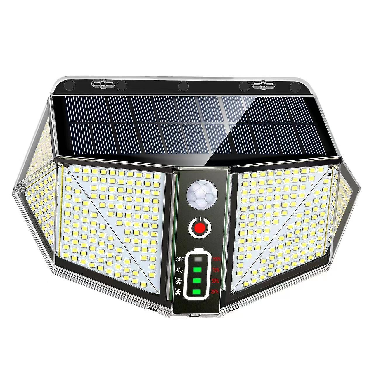 410leds Super Bright Solar Led Light Outdoor Pir Motion Sensor Human Induction Waterproof Solar Power Wall Lamp Courtyard Lights