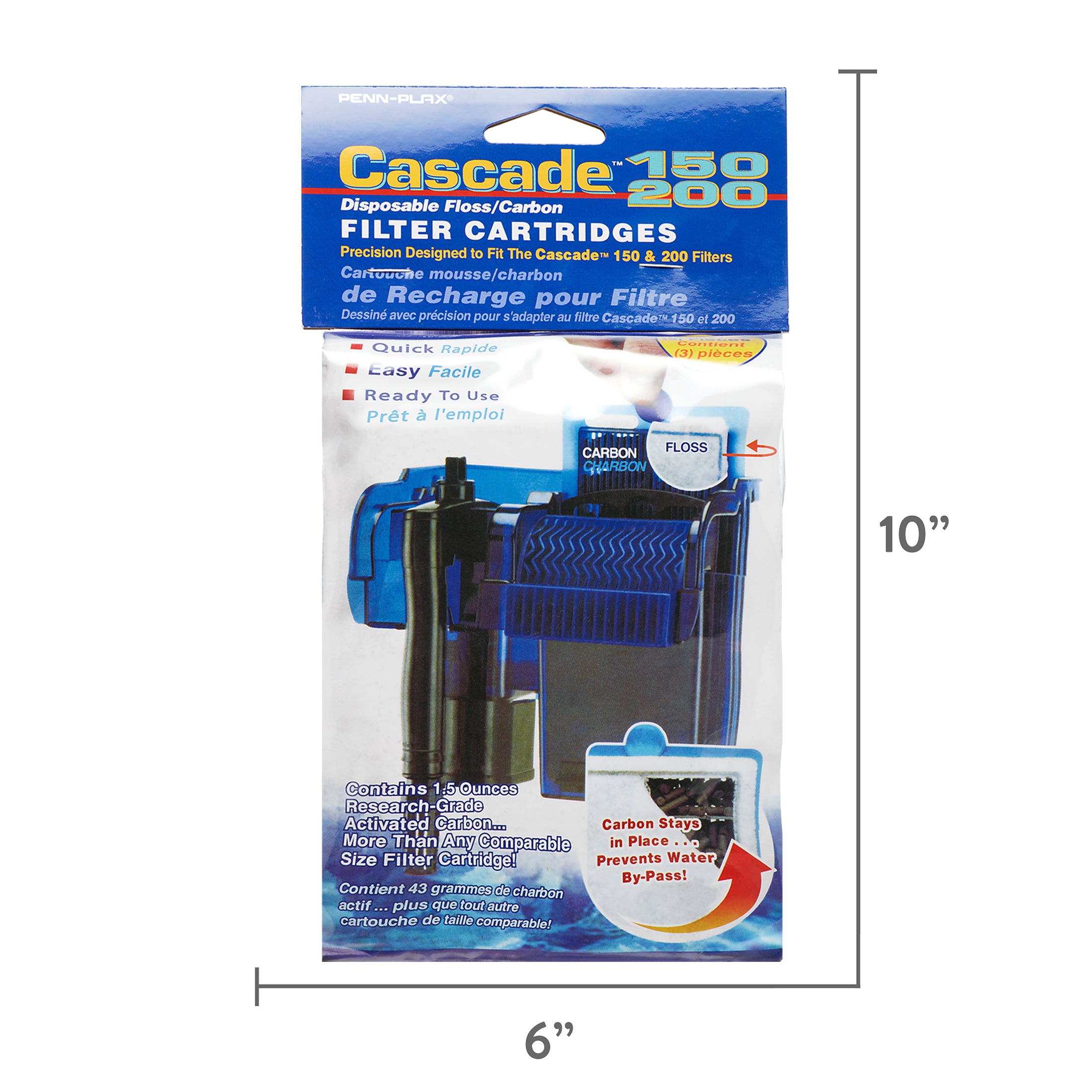 Cascade Penn Plax， Cascade hang on power replacement filter cartridge