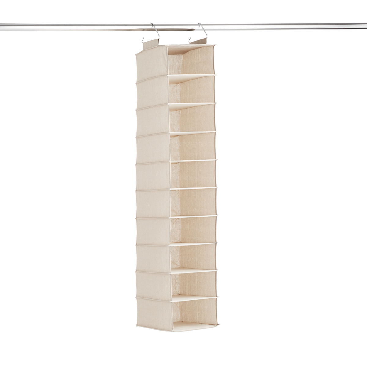 Taupe 10Compartment Hanging Shoe Organizer