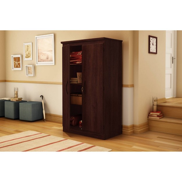 Morgan 2 Door Storage Cabinet Royal Cherry South Shore