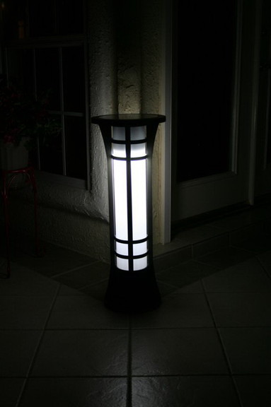 YardBright GBT9014 Premium Column Solar Bollard Li...