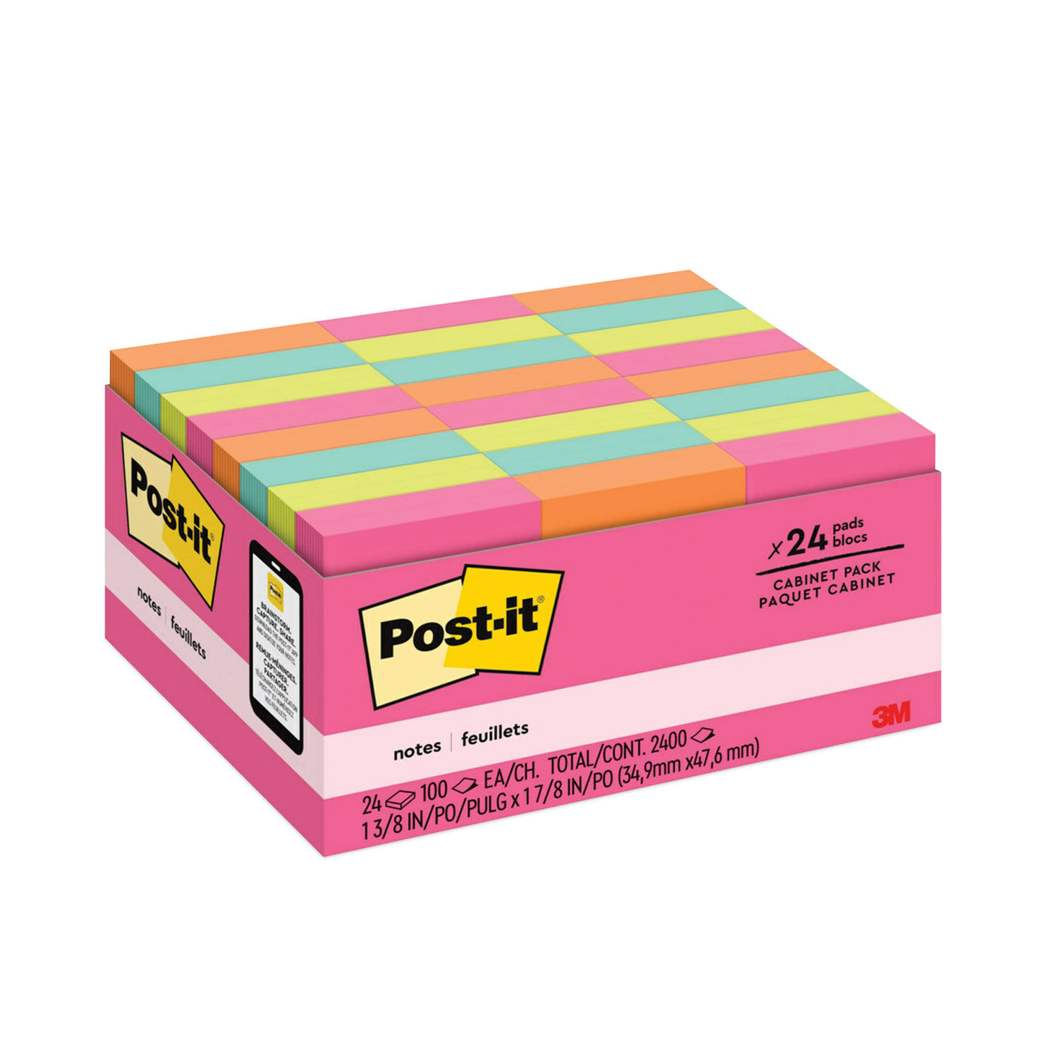 Original Pads in Poptimistic Colors by Post-itandreg; Notes MMM65324ANVAD