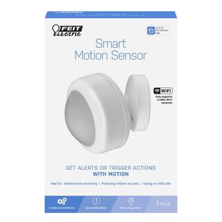 Feit Electric Rechargeable Battery-Powered Wi-Fi Smart Wireless Motion Sensor Alarm Easy Setup - No Hub Required White (12-Pack) MOTPIRWIFIBAT12