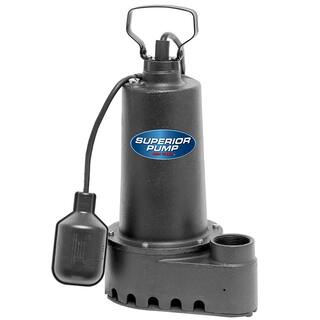 Superior Pump 13 HP Submersible Cast Iron Sump Pump with Tethered Float Switch 92351