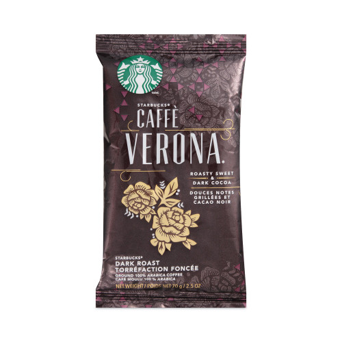 Starbucks Coffee， Caffe Verona， 2.5 oz Packet， 18/Box (11018192)