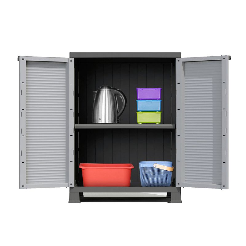 RAM Quality Products PRESTIGE Adjustable 1 Shelf Storage Utility Cabinet， Gray