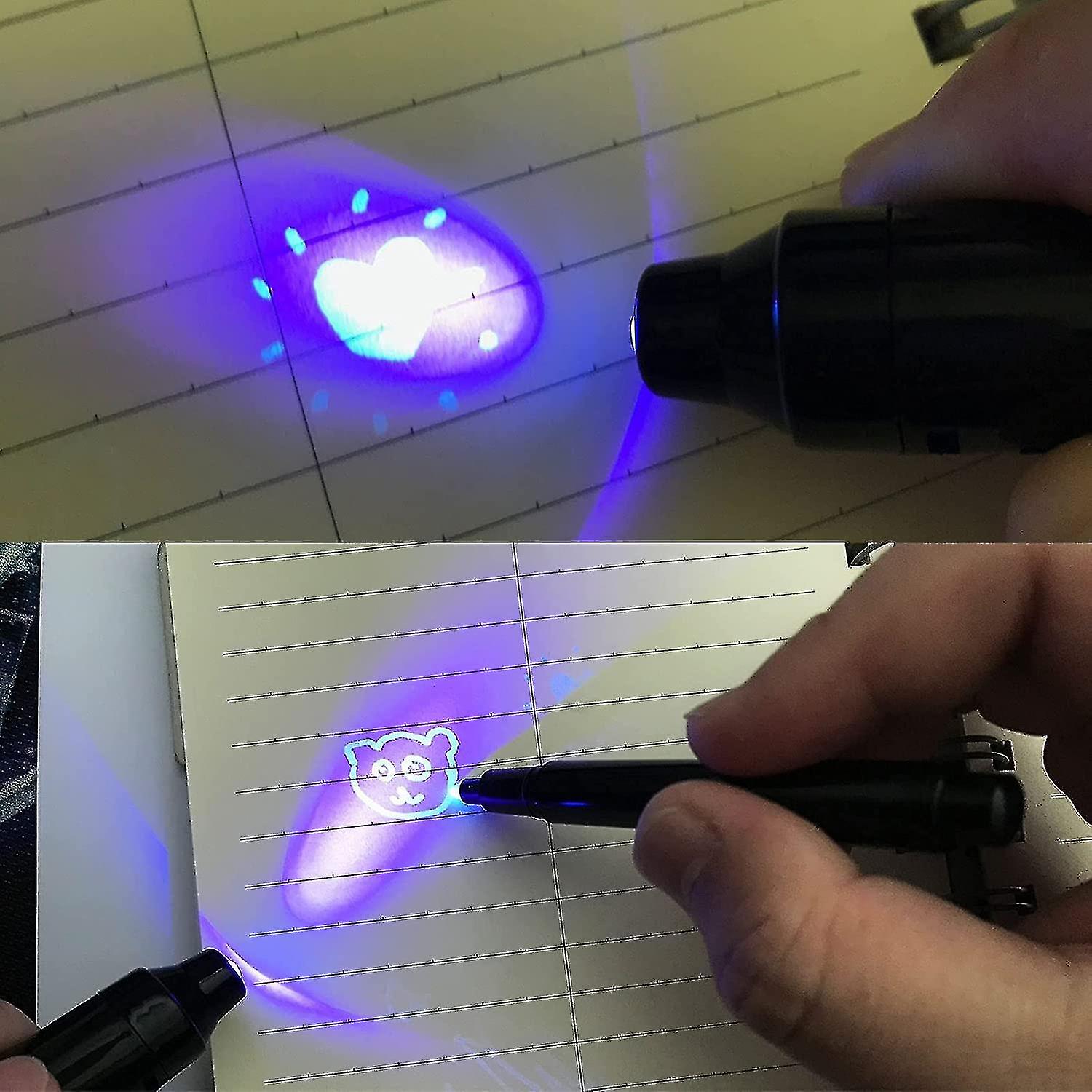 Invisible Ink Pen 7pcs Latest Spy Pen With Uv Light Magic Spy Marker Kid Pens For Secret Birthday Me