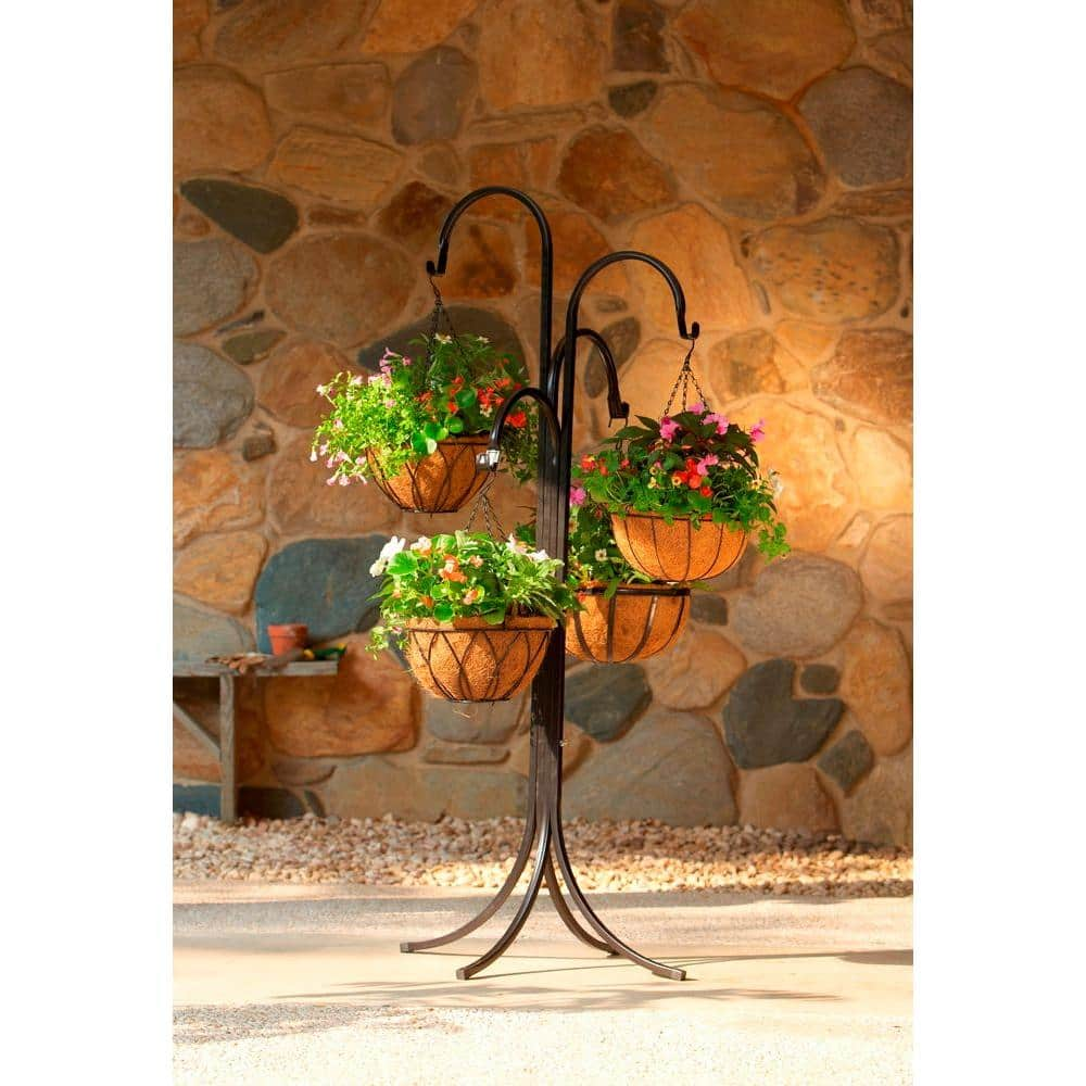 Pride Garden Products 4-Arm Hanging Basket Tree 5402B-HD