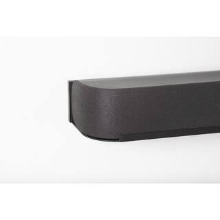 SIMPLE MOUNT 6.125 in. D x 42 in. Black Reversible No Stud Sound Bar Shelf LSBS-42K