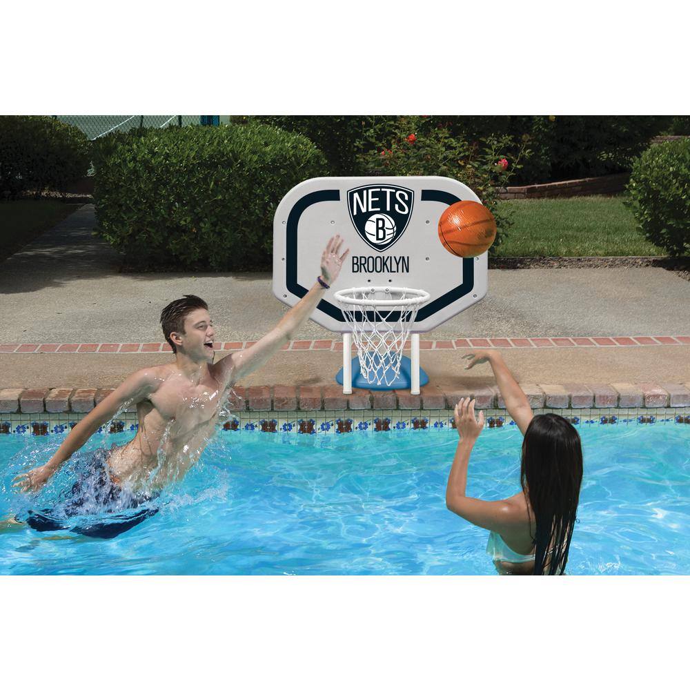 Poolmaster Brooklyn Nets NBA Pro Rebounder Swimming Pool Basketball Game 72962