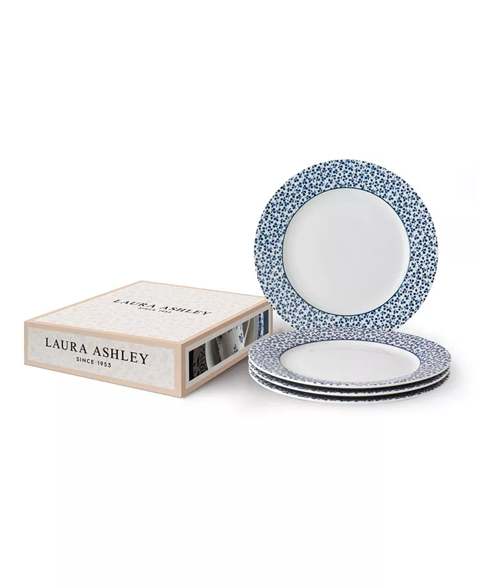 Laura Ashley Blueprint Collectables Floris Plates in Gift Box Set of 4