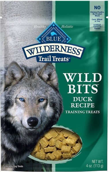 Blue Buffalo Wilderness Trail Treats Duck Wild Bits Grain-Free Training Dog Treats