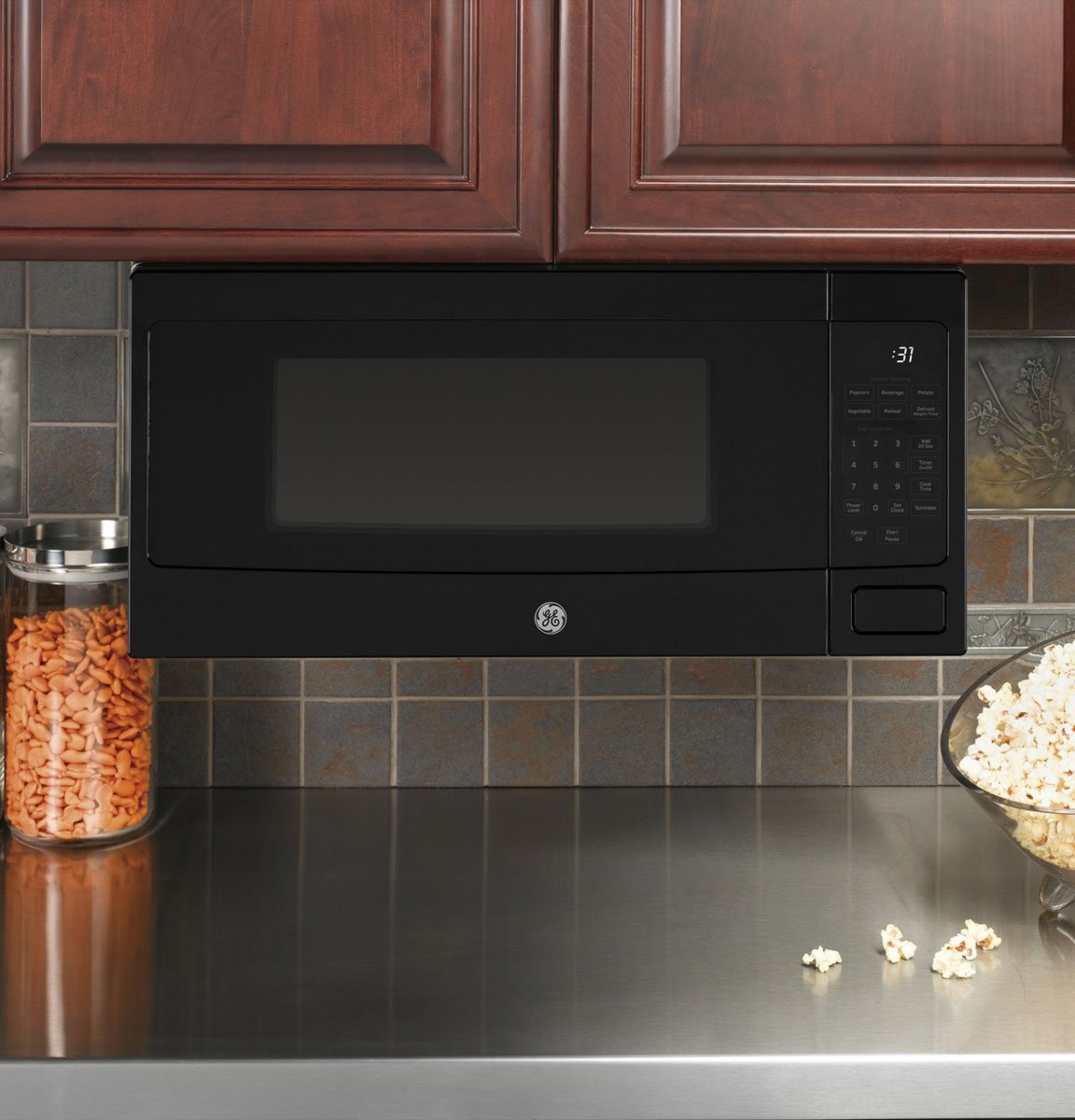 GE Profile ADA 1.1 Cu. Ft. Black Countertop Microwave Oven