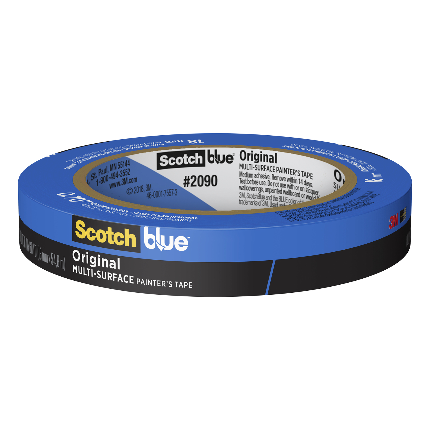 ScotchBlue 0.70 in. W X 60 yd L Blue Medium Strength Original Painter-u0027s Tape 1 pk