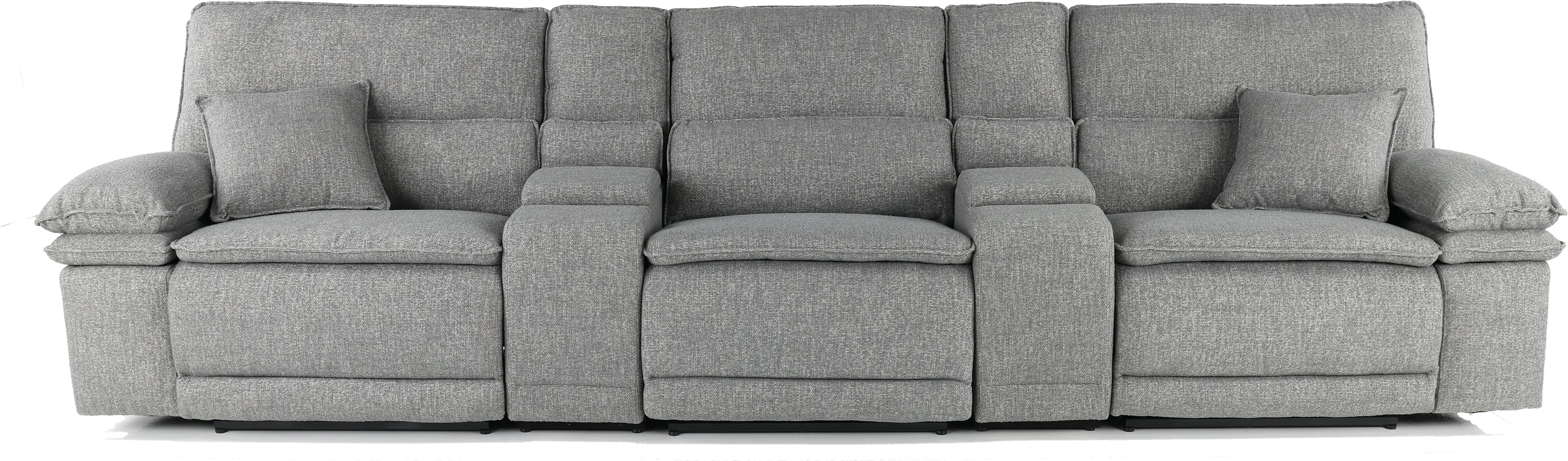 Merino Charcoal Gray 5 Piece Power Reclining Sofa