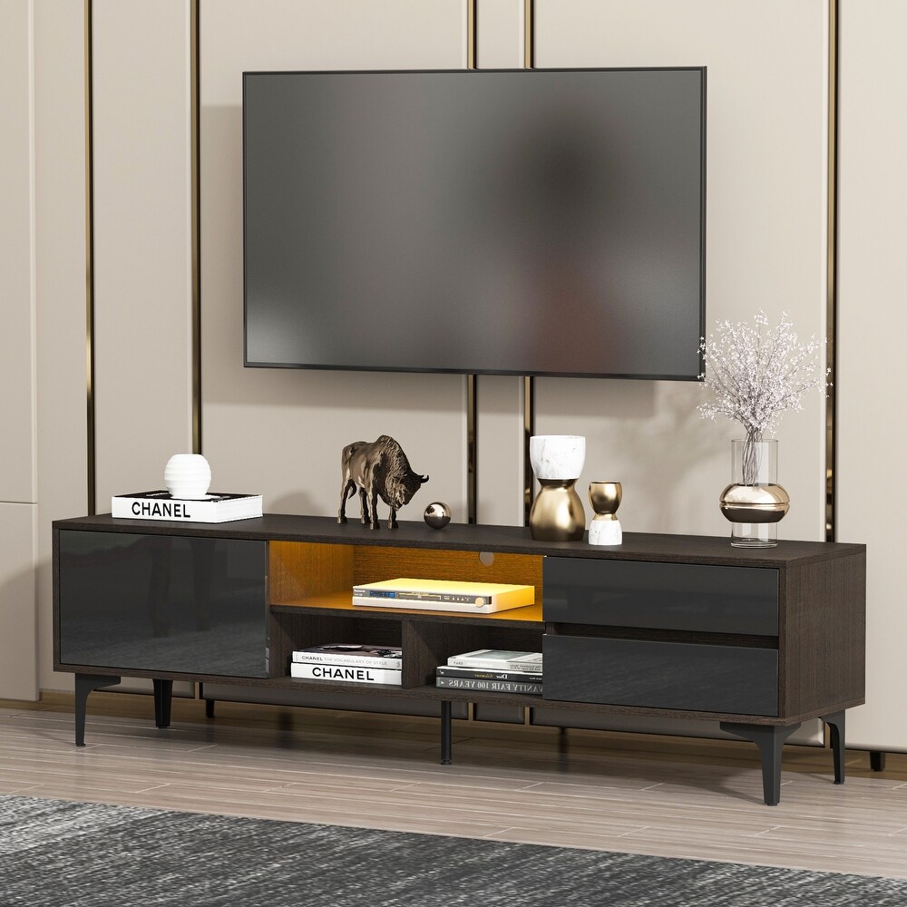 TV stand with Storage and LED Lights