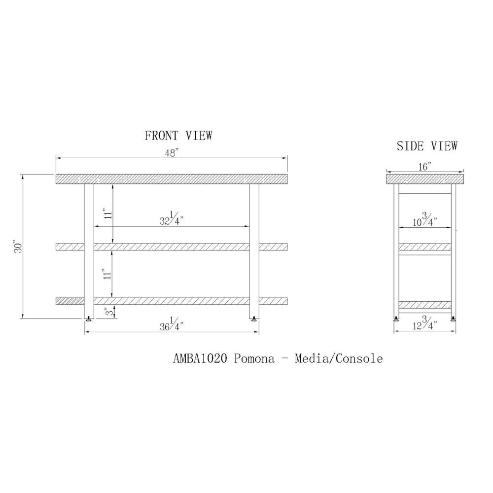 Carbon Loft Lawrence Rustic Media Console