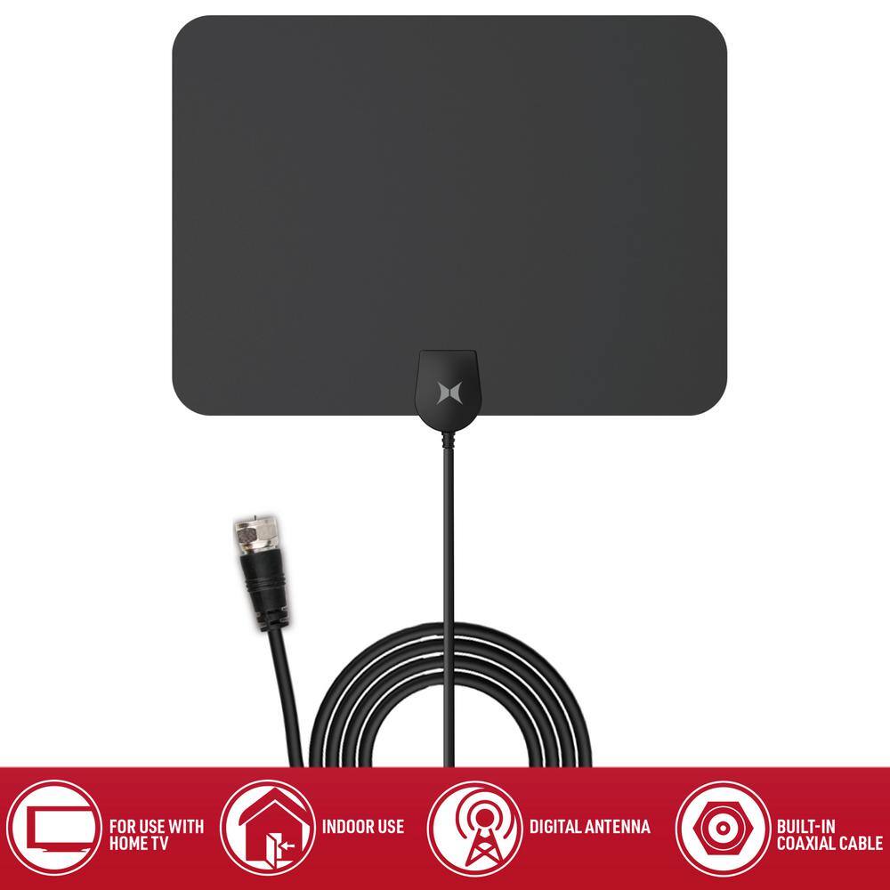 XTREME Digital HDTV Antenna 60 Mile Long Range with 16 ft. Coax Cable XHV1-1058-BLK