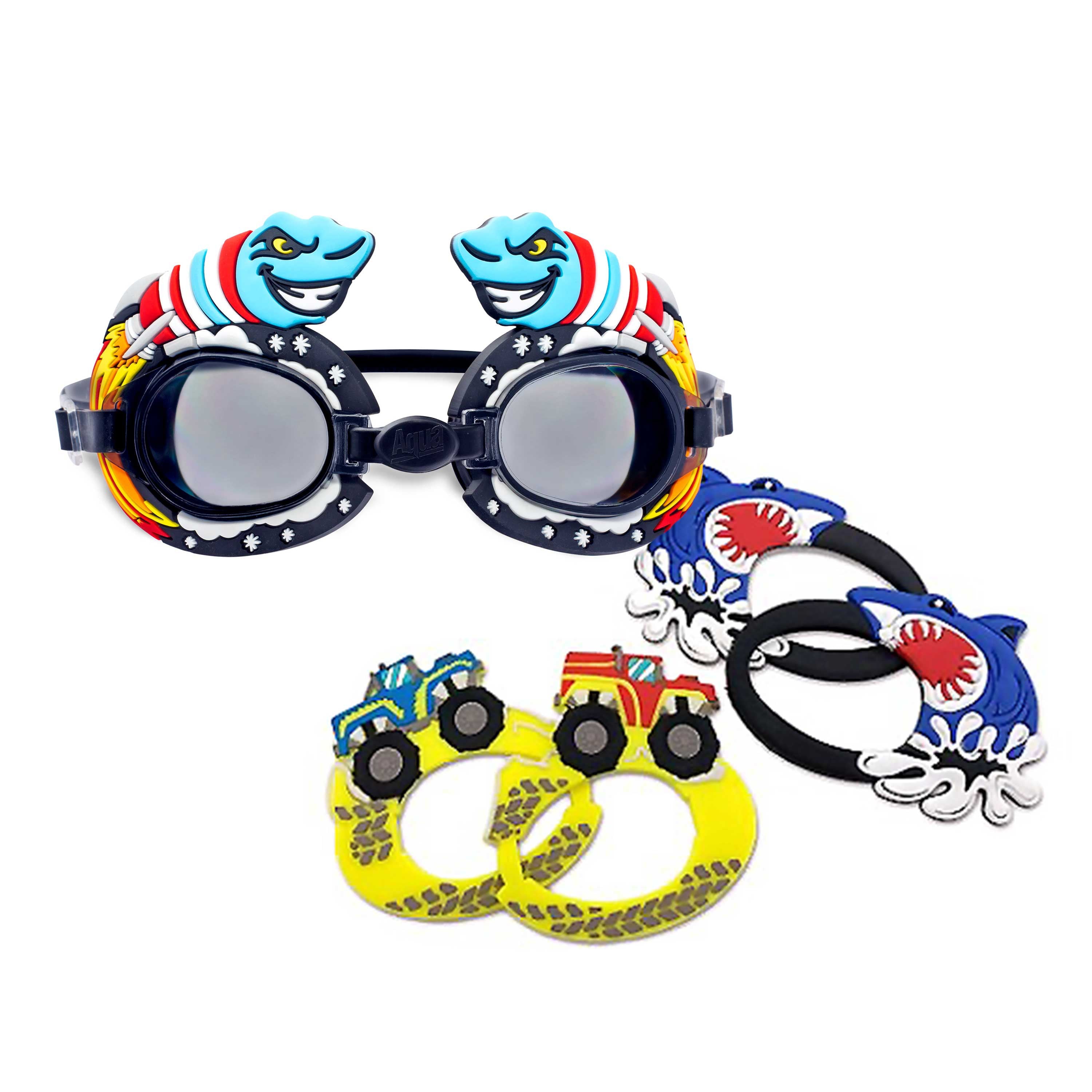 EyePop Transform Boys Swim Goggle Set Including 3 Individual Attachments, for Kids Ages 4 and up