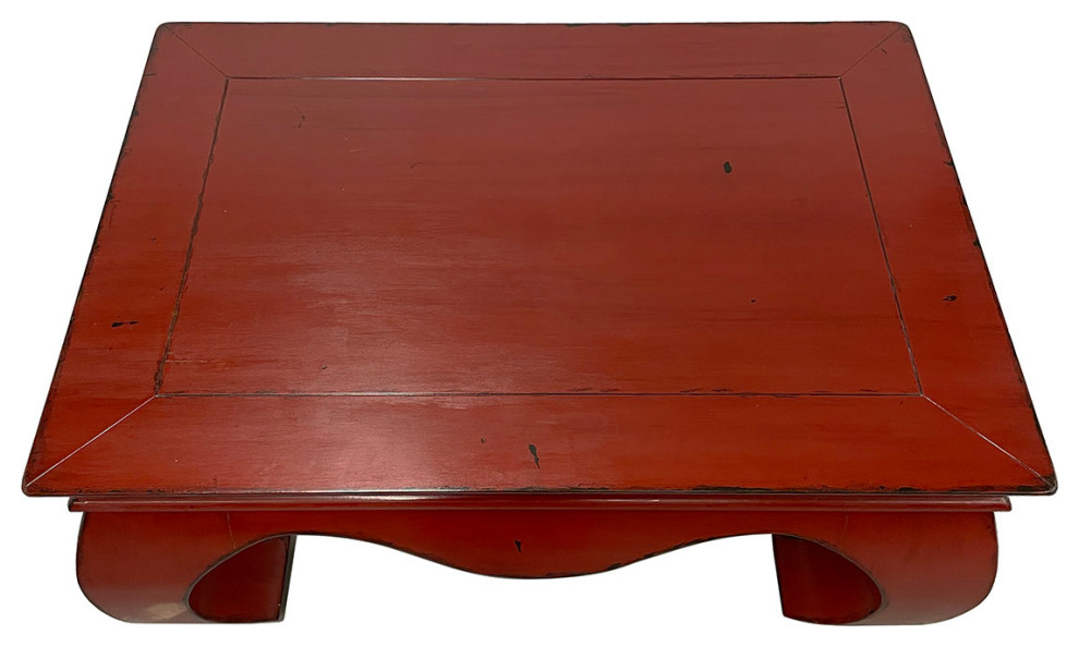 Consigned Vintage Chinese Red Lacquered Ming Dynasty Style Coffee Table   Asian   Coffee Tables   by Golden Treasures Antiques and Collectibles Inc  Houzz