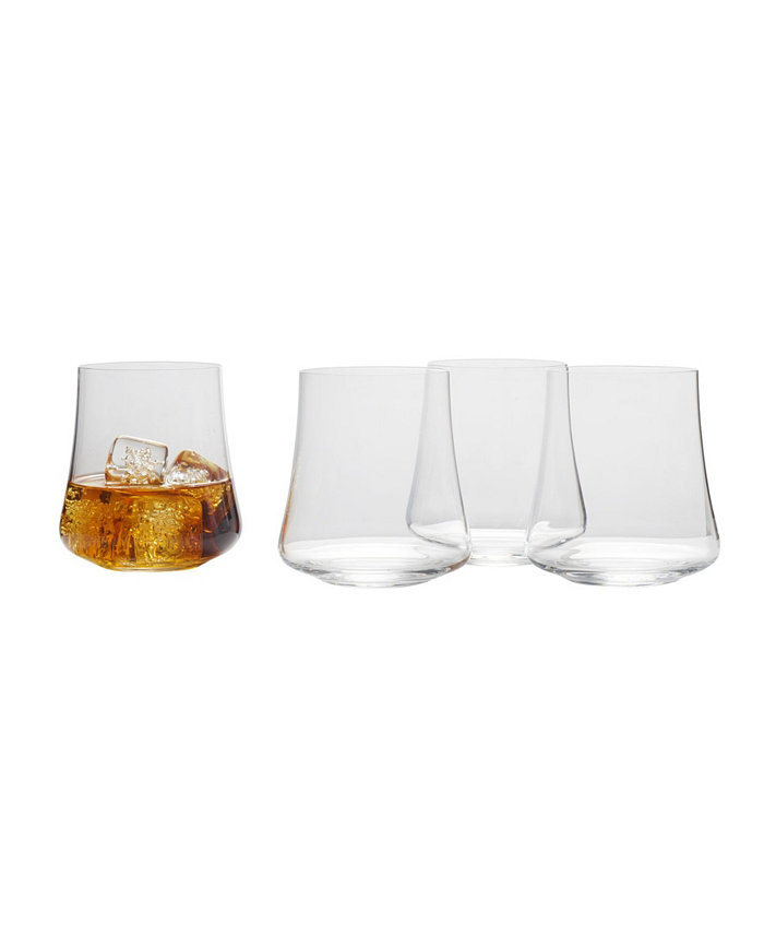 Mikasa Aline Stemless Wine Double Old Fashioned Glasses Set of 4 14 oz