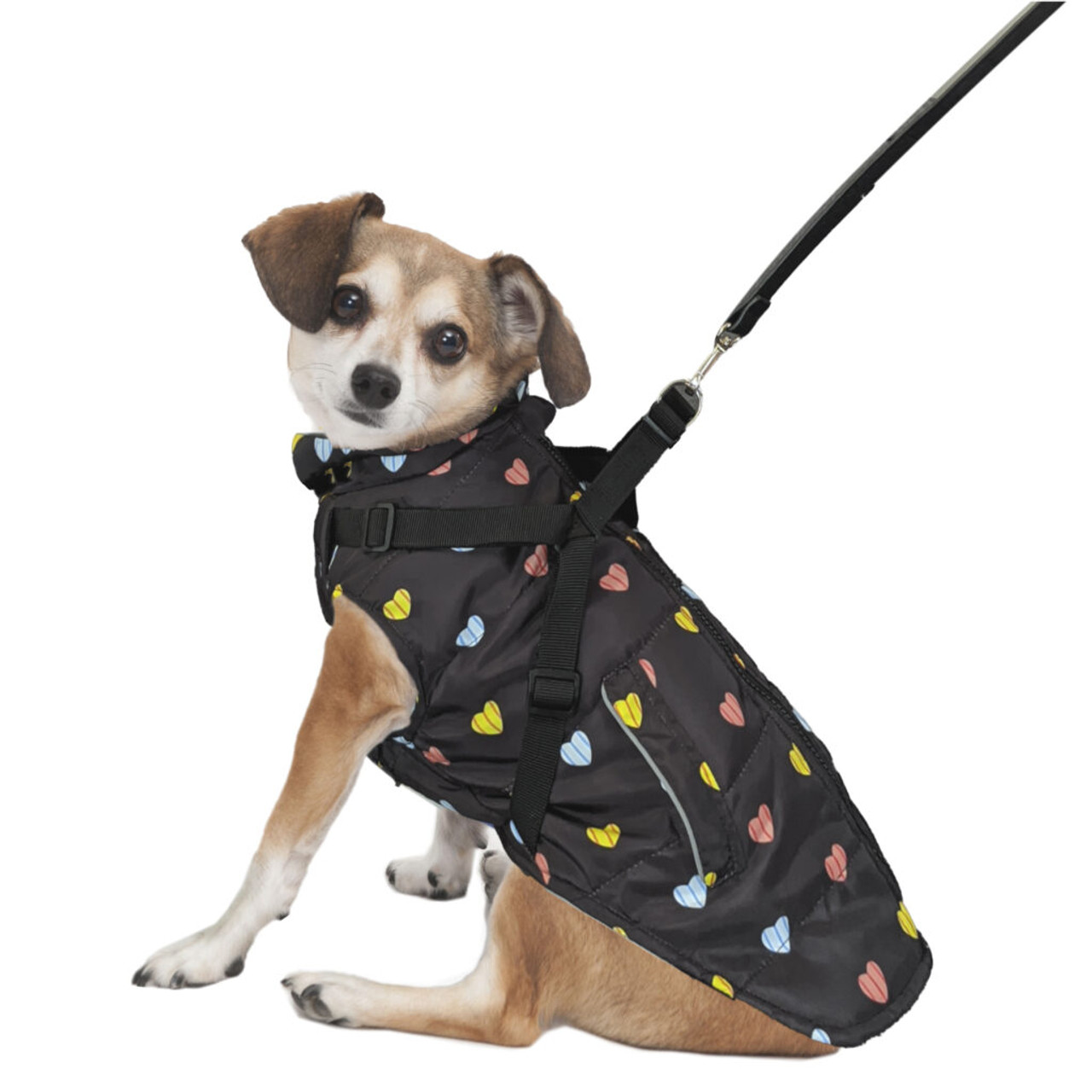 Ethical Pet Puffy Heart Pink Dog Harness Coat