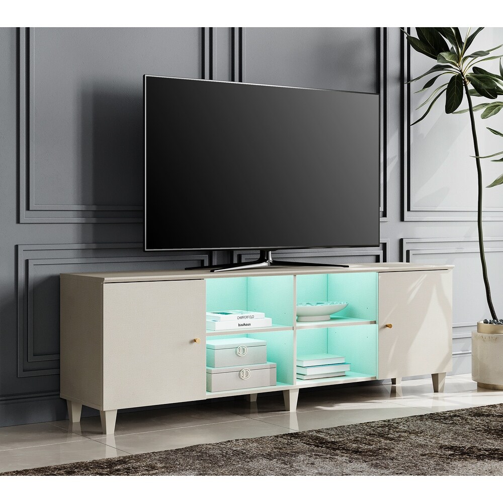 Door TV Stand Mid Century Modern Media Console