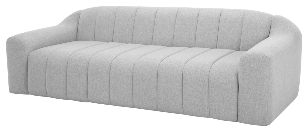 Coraline Linen Fabric Triple Seat Sofa   Transitional   Sofas   by Kolibri Decor  Houzz