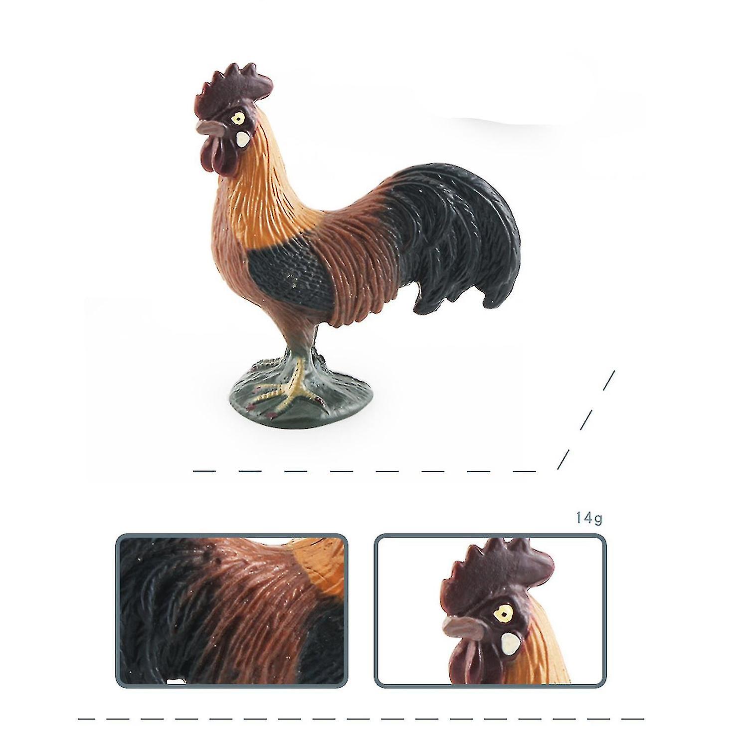 5pcs/set Mini Poultry Animals Model Toys Creative And Realistic Chicken Duck Goose Action Figures Fo